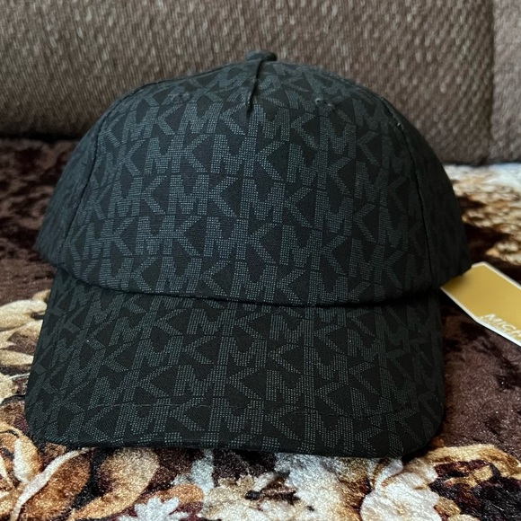 MICHAEL KORS Signature Logo Stretch Cotton Adjustable Baseball Hat NWT One Size main image 7